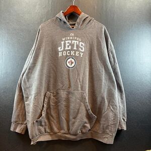 Nhl Men's Grey and Brown Hoodie